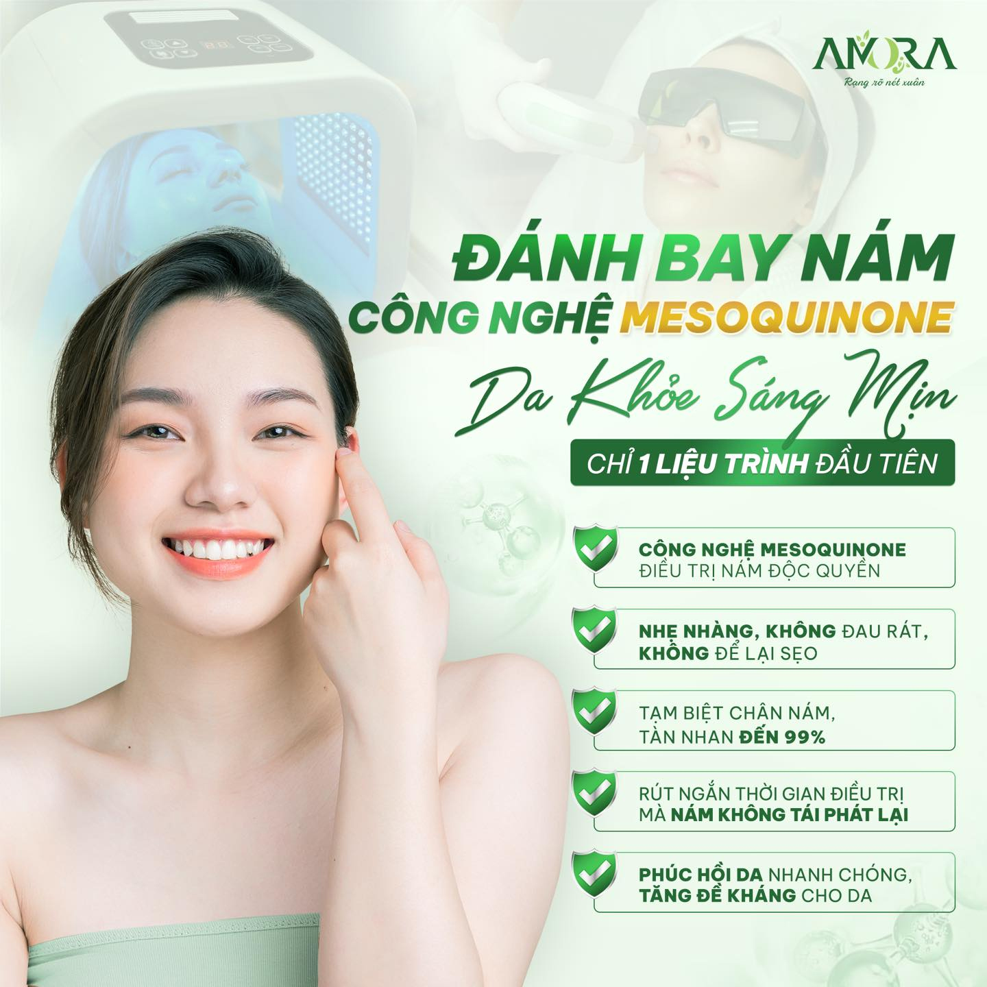 https://thammyamora.com/Trị nám tàn nhang - Không xâm lấn